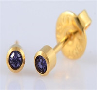 Bezel Mini Crystal Fashion Jewelry Earring 316 L Stainless Steel Ear Stud